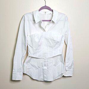 Veronica Beard Cambrie "Bodice" Shirt Long Sleeve Button Size 8 EUC